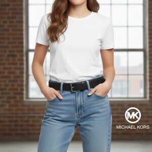 Michael Kors NWOT Women's Black 50% PU 50% PVC Belt, Size: XS